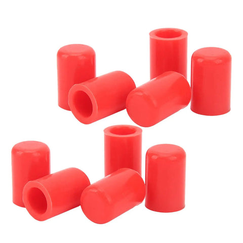 Get Your Ride Looking Fresh With These 10 Pack Silicone Intake Vacuum Hose Covers Designed For All Cars, Featuring High Durability And A Perfect Fit For Standard 16mm Vent Lines To Keep Oils Off And Engine Parts Clean While You Drive In Style. 10 red silicone 16mm vacuum hose covers, pack of 10
