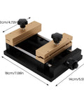 Beefy Pro-Grade Adjustable Aluminum Alloy Marking Fixture For Engraving And Cutting, 4.72-Inch Clamping Range, Heavy-Duty Metal Sheet Holder Tool For Precise Marking Gear, 18x14cm
