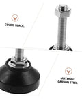 Heavy Duty Adjustable Furniture Levelers Fully Threaded Table Legs For Cabinets And Chairs Built Tough Floor Feet with black carbon steel base.
