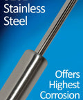 Built Like A Tank For Serious Heavy Duty Shop Jobs This Premium 34 Inch Gas Spring Strut Delivers Slick 75 Pound Shock Absorbing Force In Rustproof Marine Steel, featuring 316L stainless steel for durability.