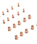 Super Cool 20Pcs Replacement Kit With Plasma Electrode Tips And Brass Nozzles For PT80 IPT-80 PTM-80 Cutter Torch, array of copper nozzles and electrodes.