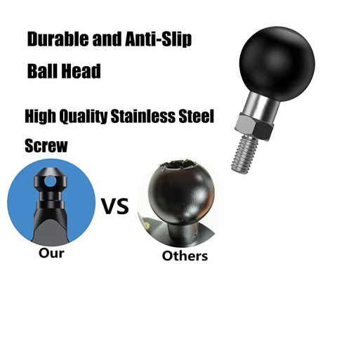 Dope 1 Inch Ball Mount Adapter With M6 Threaded Post Ball Head For RAM Mounts B Size Bike Motorcycle design comparison