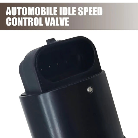 Idle Speed Control Valve For Throttle Stepper Motor, 4 Pin Adjustable Airflow Idle Air Control Valve, Black Component