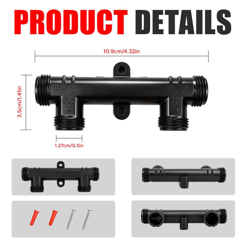 Tough As Nails Copper Sensor Valve With Rustproof Coating Fits Premier 500800 500805, 10.9cm long, black thermal bypass valve.