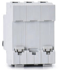 3 Pole 240 Volt AC Miniature Circuit Breaker 63 Amp Heavy Duty Panel Protector For Overload And Short Circuit Magnetic Curve C Trip Silver Alloy Contacts Flame Retardant Shell Easy Control And Isolation, 3-pole white DIN rail breaker