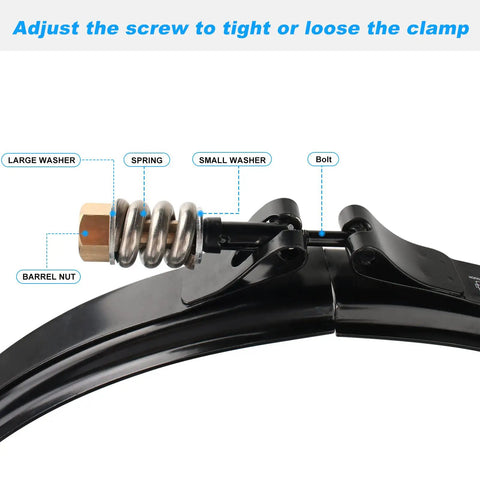Slick Spring Barrel Nut Assembly For Pool And Spa Filter Housing Clamp Kit showing brass barrel nut and spring detail.