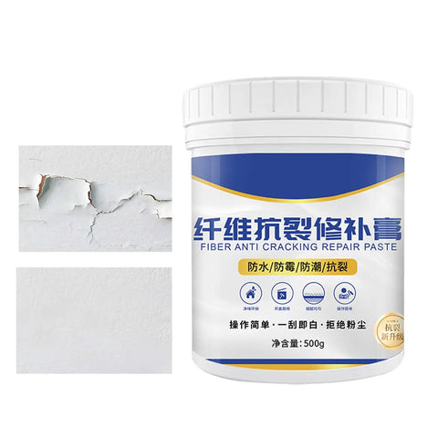 All In One Wall Repair Kit With Easy To Use Putty 500G Quick Drying Filler For Cracks In Walls Ceilings Drywall Concrete And Exterior Waterproof And Long Lasting Home DIY Must Have