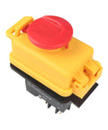 Emergency Stop Pushbutton Switch For 110V Lathe Parts With Electromagnetic Switch 5 Pins IP54 Built Tough For CJ 0618 And Other Machines