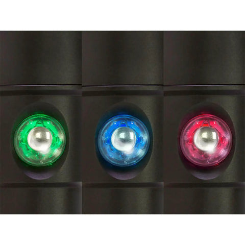 Close-up of color indicator lights on VL 4600 Lumen Video Light With Crisp 6500K Output, 120 Degree Beam, and Four Power Levels Black