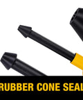 Must Have Conduit Line Puller Attachment Kit For Wet Dry Vacuum Accessories Featuring Flexible Rubber Seals, close-up of rubber cone seal tips.
