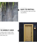 Heavy Duty Black T Shaped Door Hinges Decorative Flower Strap Design For Barn Doors And Outdoor Fences on wooden door.