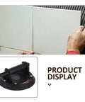 Kick Butt Heavy Duty Vacuum Glass Suction Cup Lifter With Ergonomic Grip And Quick Release for safely moving tiles during installation.