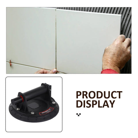 Kick Butt Heavy Duty Vacuum Glass Suction Cup Lifter With Ergonomic Grip And Quick Release for safely moving tiles during installation.