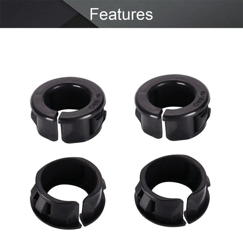 Open Snap Bushing 19mm Black Nylon Cable Hose Grommet Protector Round Snap Panel Hole Plug Cover Built Tough Heavy Duty PA6