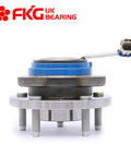 Front Hub Assembly Set of 2 for Impala Allure Aurora Bonneville LeSabre Century Seville 5-Lug with ABS, Sealed Ball Bearing Fitment 513121 12429204 OE Replacement Quality shown against a white background.