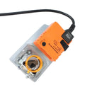 Rock Solid Modulating Damper Actuator For HVAC Systems Delivering Accurate 2 To 10 V Feedback And Smooth 24 Volt AC DC Control For Tight Airflow Regulation And Pain Free Install, top view showing wiring and actuator detail.