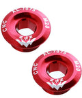 Legit Heavy Duty M20 Crankset Screws 7075 Aluminum Alloy CNC Machined Bicycle Crank Arm Bolts For Mtb Trail Hardware 2-Piece Set in red.