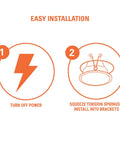 Instructions for installing Square Recessed Ceiling Light Trim With Glass Albalite Lens In Satin White Compatible With H Model Fixtures