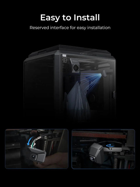 K1 AI Camera for 3D Printer 1080P HD Live Viewing AI Detection Time Lapse Filming Real Time Monitoring Pop Up Notifications