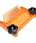 Heavy Duty ABS Nylon Featherboard That Keeps Kickback In Check And Grips Workpieces Rock Solid On Table Saws Band Saws Router Tables, viewed from above.