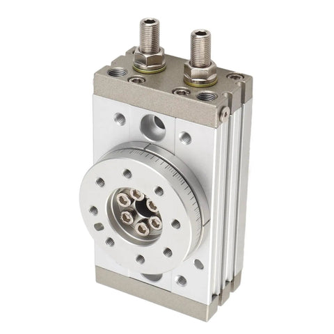 180 Degree Rotary Pneumatic Cylinder Double Acting Pendular Actuator MSQB30A 30mm Alloy Steel Construction front view