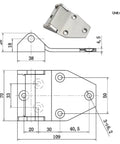 Industrial Grade Stainless Steel Door Hinge Heavy Duty Load Bearing Hardware Built Like A Workhorse For Trucks Containers And Equipment Boxes Shop Ready Rock Solid 1 Pack diagram with dimensions.