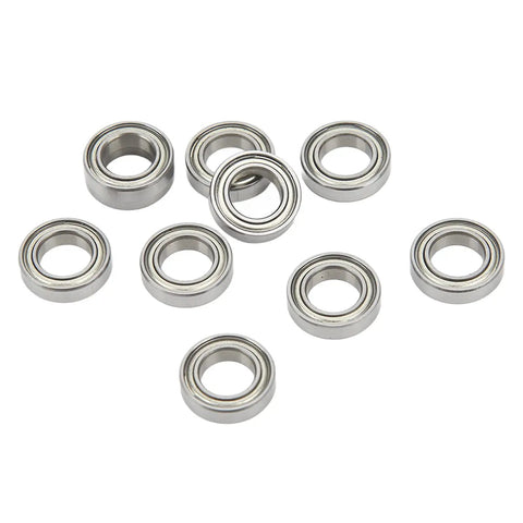 High Performance Steel Shielded RC Ball Bearings Kit For One Tenth And One Eighth Remote Control Cars Ten Pieces Silver