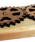Enigma II Encryption Machine Escape Room Prop With Real Gears And Hardwood Build Compact Size 9.4 By 3.2 By 1 Inches close-up view