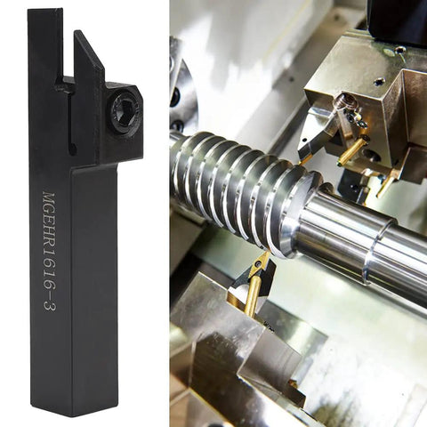 Durable 16x16mm Turning Tool Holder For CNC Lathes With High Tensile Strength And Abrasion Finish in use with metal lathe