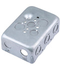 Three Gang Multi Device Electrical Switch Box Galvanized Steel Junction Box With Side Knockouts Six TKOs and Four One Half Inch Knockouts