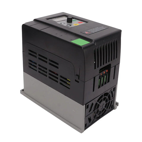 Beefed Up 3kW Variable Frequency Drive With Digital Display For Industrial Use A Heavy Duty VFD Controller With SMD Design And Rugged ABS Shell Built Around A High Performance Motherboard For Reliable Variable Speed Control on black ABS housing