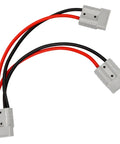 50 Amp Dual Y Splitter Plug for Battery Power Connectors 1 to 2 Cable with 6mm Wire, Forklift Charger and Lithium Battery Transfer, Ideal for Electric Vehicles, Boats, RVs, and Portable Power Systems, red and black wires