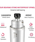 Beast Mode 7.5KW Water Cooled Spindle Motor Supporting 220V Or 380V With ER32 Collet And Quad Bearing Setup Smoothly Handles CNC Router Milling Drilling And Stone Carving, showcasing waterproof spindle design.