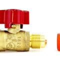 Stainless Steel Flexible Gas Line 22 Inch Universal Range HookUp kit With 12 Brass Flare Shut Off Valve Couplings Perfect For Water Heater Stove Fireplace Install, brass shut off valve