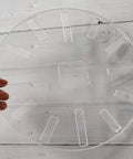 10 Inch Caliber Clock Router Template Guide Rock Solid Acrylic Jig with precise knockout markings.