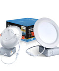 12 Pack 6 Inch LED Recessed Downlights With J Box Dimmable Canless Ceiling Lights Kickin Bright 850 Lumens 12W Six CCT Switchable
