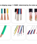 Various types of wires showcasing stripping range for Heavy Duty Electric Wire Stripping Machine 150-250W Industrial Power Tool.