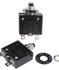 Heavy Duty Thermal Circuit Breaker 20 Amps Push Button Manual Reset Switch 125 To 250 Volts Ac 50 Volts Dc Single Pole Pack Of Two