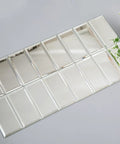 Beveled Silver Mirror Subway Backsplash Tiles for Kitchen and Bathroom, 3x6 Inch, Clear Mirror With Diamond-Polished Edges