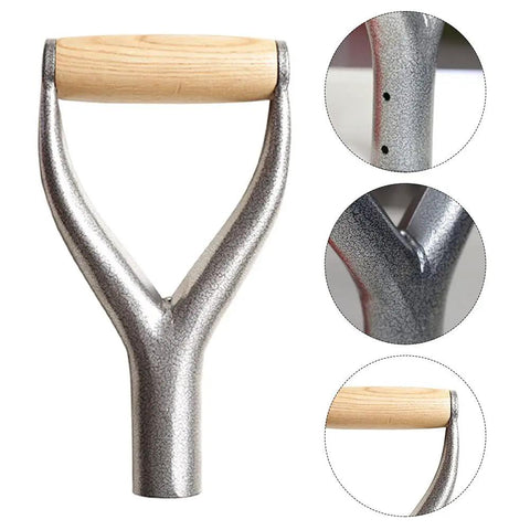 D Grip Shovel Replacement Handle With Wooden Grip For Garden Digging And Raking Tools Heavy Duty Iron And Wood Build 3.1 Cm Inner Diameter