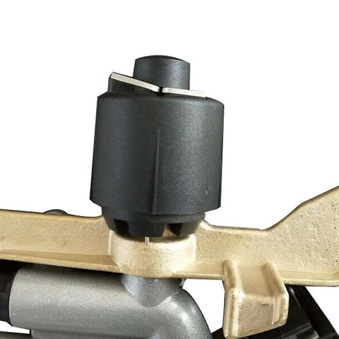 Heavy Duty Pro Grade 1.5 Inch Irrigation Sprinkler Gun With 360 Degree Adjustable Impact Spray showing nozzle and frame close-up.