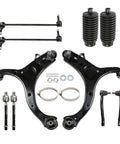 Labwork 10-piece front suspension kit includes lower control arms with ball joints, tie rods, sway bar links