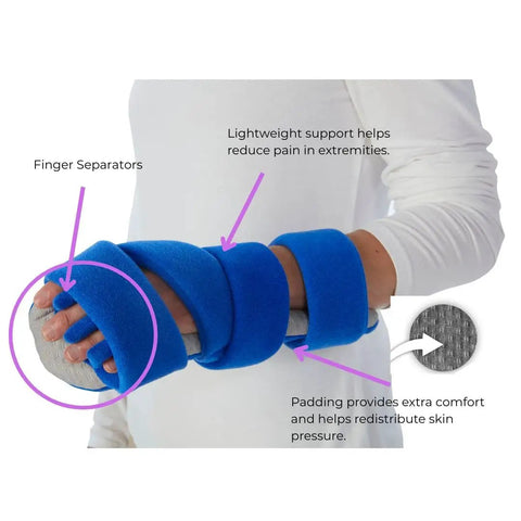 BendEase Hand Splint For Wrist Pain Relief And Carpal Tunnel Support, Arthritis Help, Stroke Recovery Aid, Large Right Fit on hand.