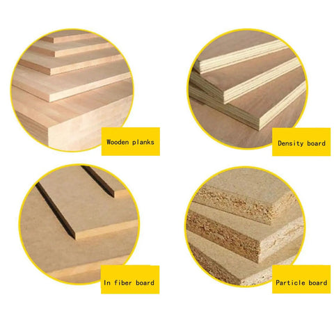 Wooden, density, fiber, and particle boards for Router Bit Set Fifteen Piece One Quarter Inch Shank With Three Bearings DIY Kit.