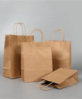 Brown Kraft Paper Bags With Handles Bulk 50 Pack For Small Businesses Shop Ready Eco Friendly Shopping Gift Bags 42x31x13 Cm