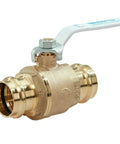 One And A Half Inch Press End Brass Ball Valve With Full Port Flow For Plumbing And Potable Water Lead Free ASTM B88 Brass Body