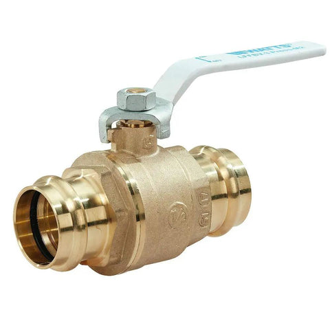 One And A Half Inch Press End Brass Ball Valve With Full Port Flow For Plumbing And Potable Water Lead Free ASTM B88 Brass Body