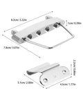 Metal Fixed Dope Hardtail Bass Bridge Plate For Replacement Parts With Enhanced Sound Clarity And Improved String Vibration Transfer For Electric Bass Guitars Easy Installation And Durable Hardware Upgrade, silver metal 4-string bass bridge plate, 8.2cm