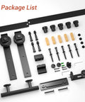 Heavy Duty Sliding Barn Door Hardware Kit With Floor Guide And Pull Handle Set And 5ft Track Kit For 36 To 40 Inch Wide Single Door components