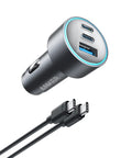 USB-C Car Charger 67W 3-Port Fast Charger For iPhone 17 16 15 14 Series Galaxy S25 24 23 MacBook iPad And More With PPS PD PIQ 3.0 Cable Included